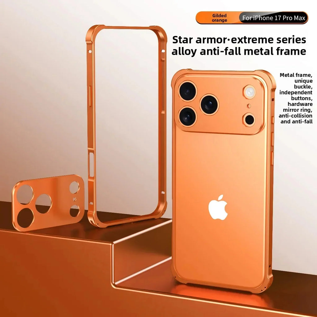 Bare-feel metal shockproof case