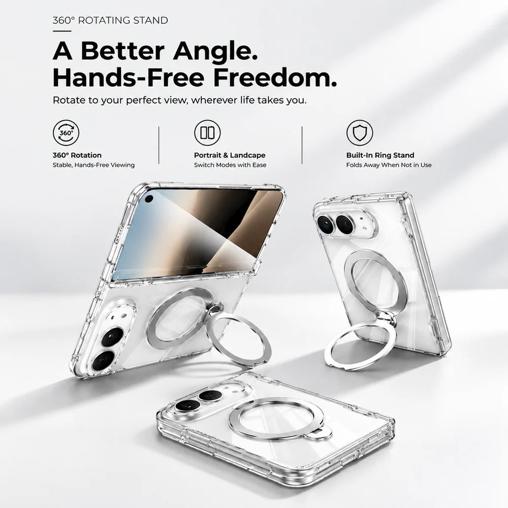 Crystal Clear Magnetic Stand Case