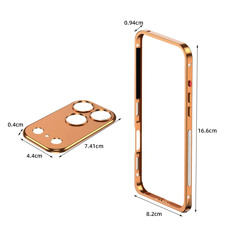 Metal bare frame heat dissipation shell