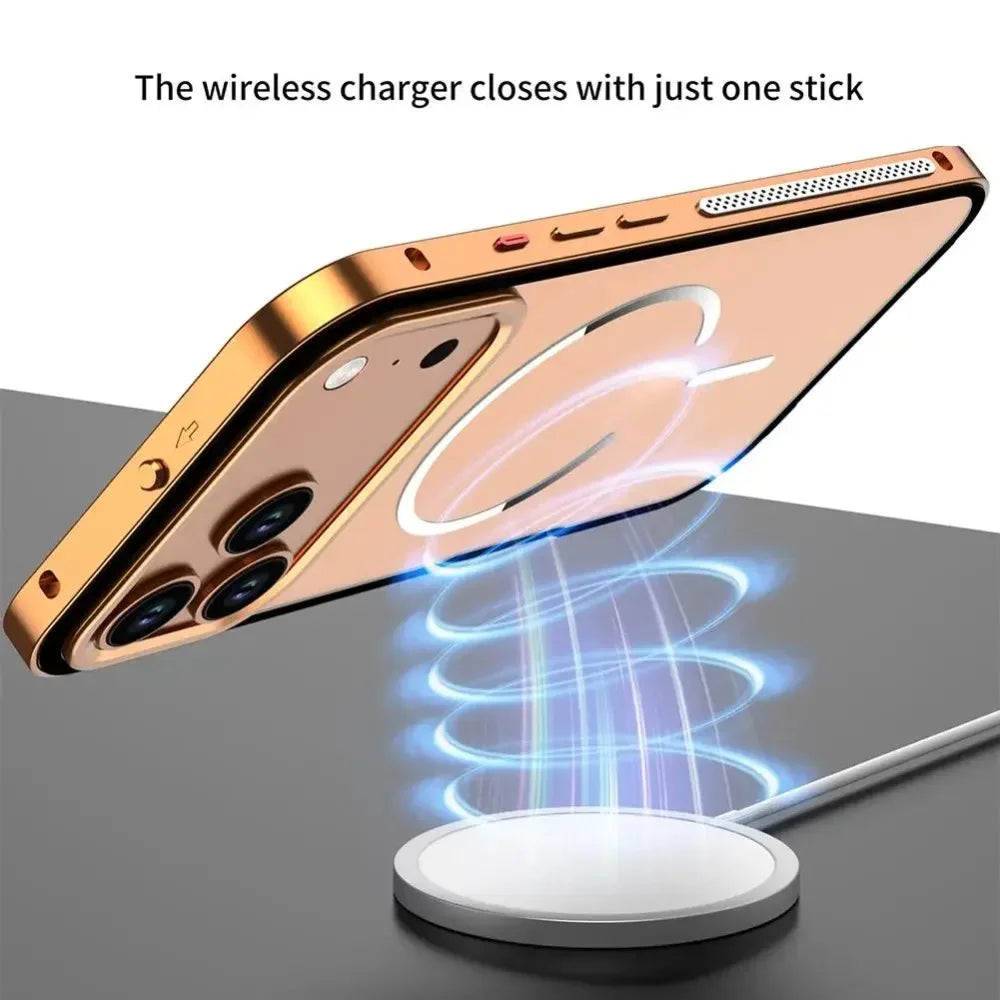 Single-sided snap metal case