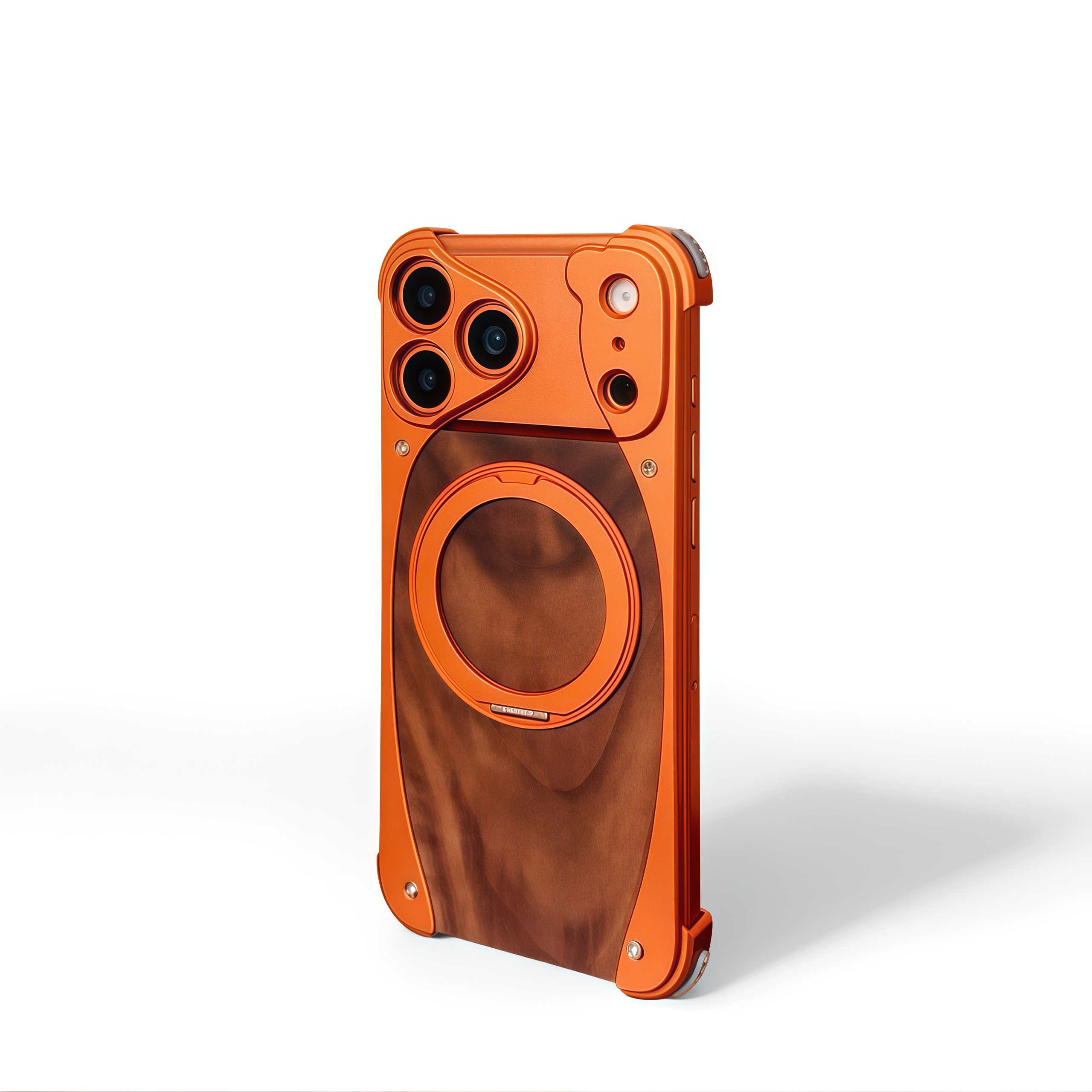 Wood Aluminum Metal Magnetic Case