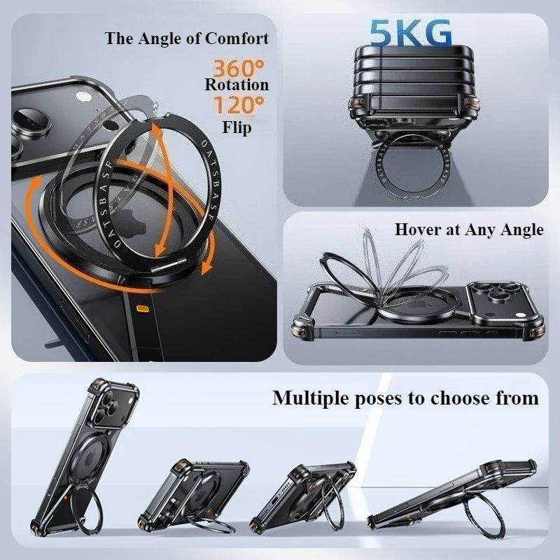 Minimalist Z-shaped Aluminum Magnetic Case