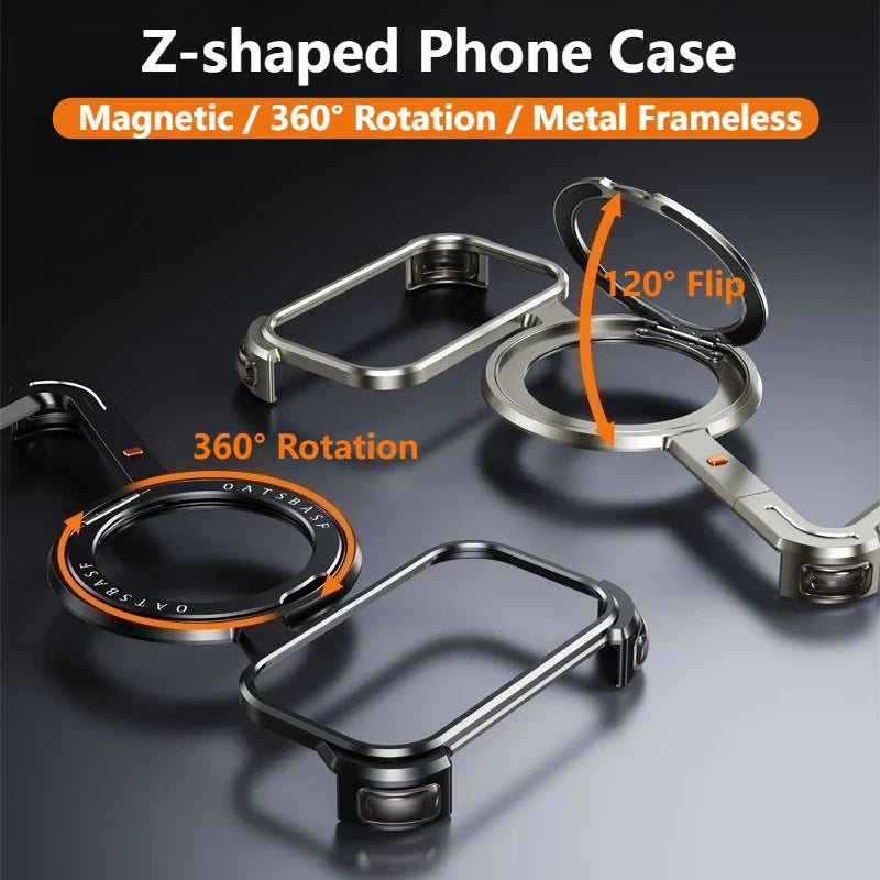 Minimalist Z-shaped Aluminum Magnetic Case